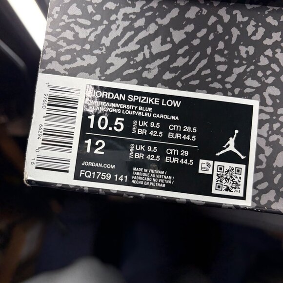 Air Jordan Spizike Low Sneaker Bundle White/University Blue & Grey/Yellow Size 1 - Picture 9 of 16
